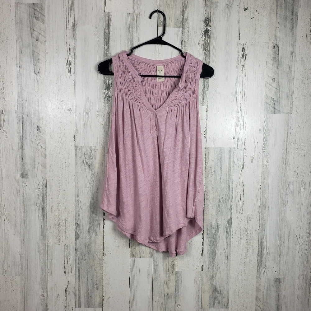 We the free pink 52% linen tank size XS